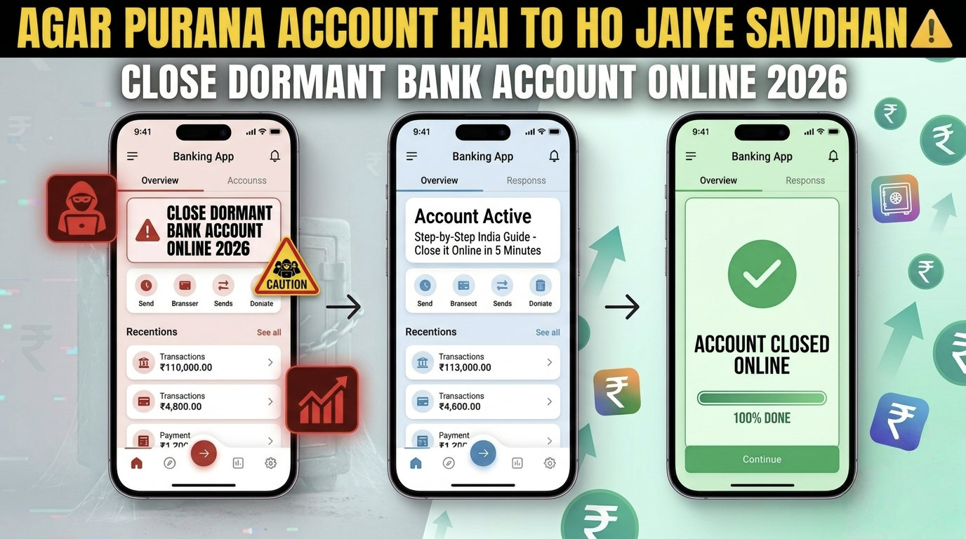 Complete guide to close dormant bank account online in India 2026 with security tips