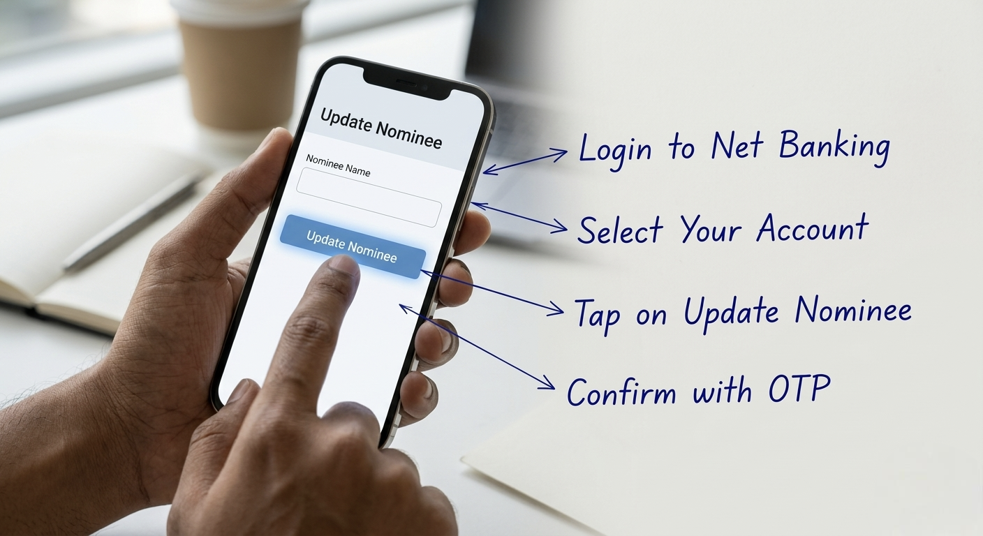 bank account me nominee kaise change kare online step by step mobile se update nominee process