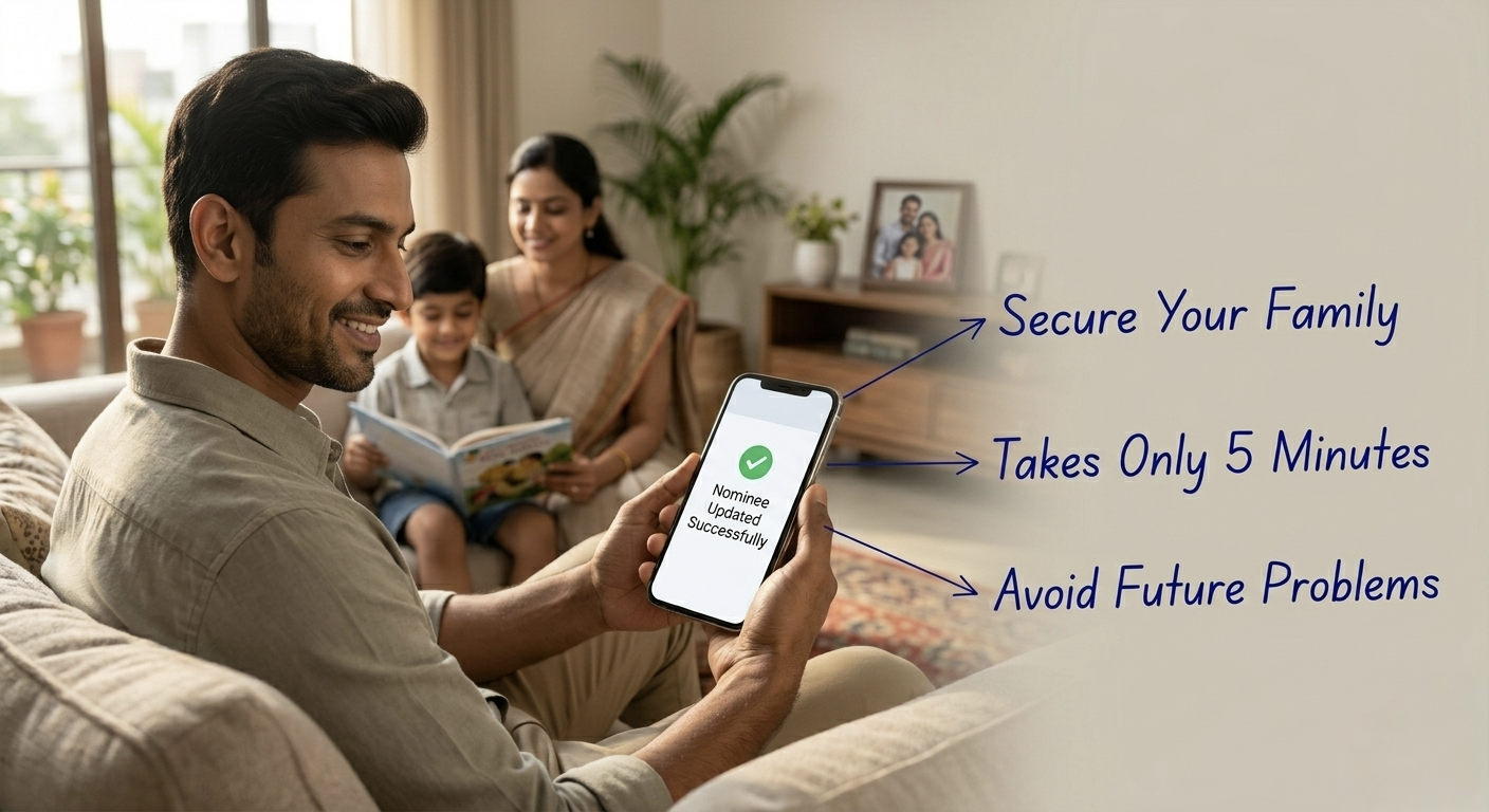 bank account me nominee kaise change kare online family secure nominee updated successfully mobile